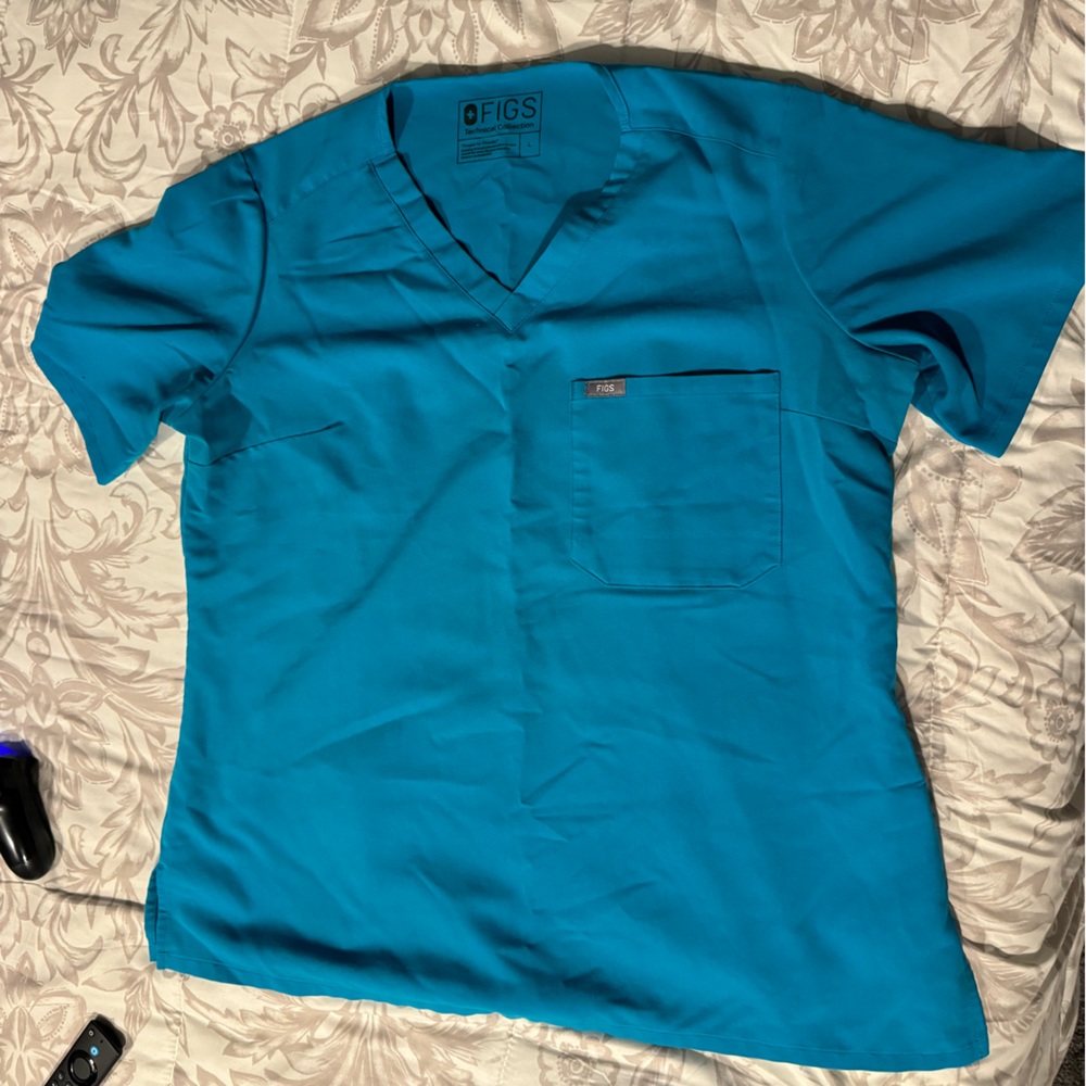 Figs Catarina turquoise large top limited edition